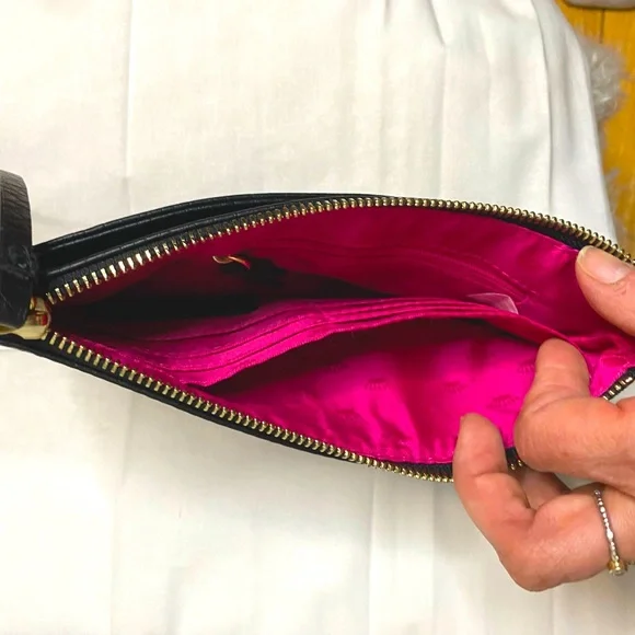 Juicy Couture Ruched Wristlet, Vintage, Multiple storage areas, Style JC 700 - Picture 8 of 12